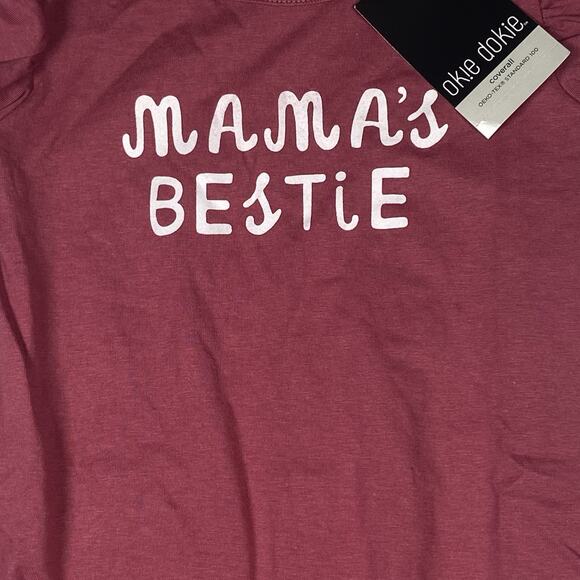 Okie Dokie Baby Girl Size 12 Month Mama's Bestie Red One Piece Outfit - New - Picture 2 of 4
